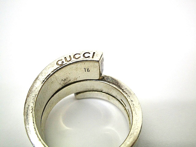 グッチ GUCCI スネーク リング 指輪 Gロゴ 巻き 925 16号 シルバー C00403 メンズ 070 901811120072 4