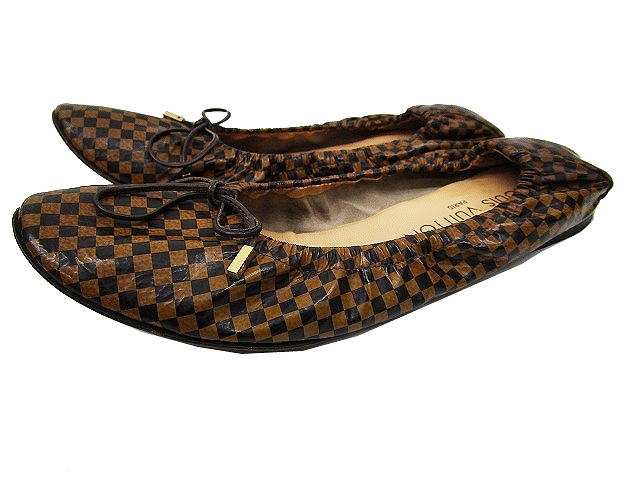 ルイヴィトン LOUIS VUITTON バレエ シューズ フラット ダミエ  