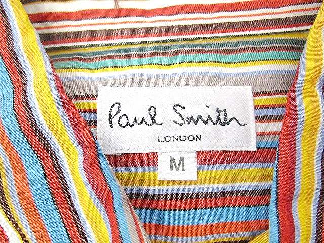 ポールスミス PAUL SMITH シャツ 半袖 マルチ ストライプ カラフル 