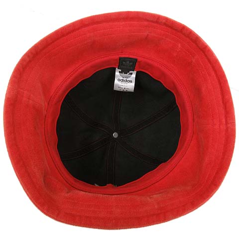 アディダス Adidas メトロハット 帽子 トレフォイルロゴ 刺繍 コットン 起毛 56cm 赤 レッド 黒 ブラック R レディース 070 ベクトルパーク