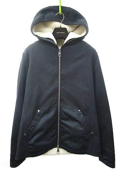 ルイヴィトン LOUIS VUITTON 11AW パーカー ジップアップ 裏ボア 