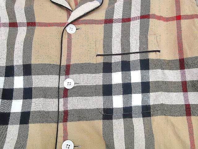 バーバリー BURBERRY 18SS パジャマ シャツ 長袖 ノバチェック 国内 
