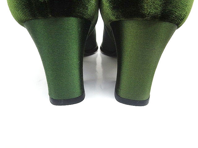 ボッテガヴェネタ BOTTEGA VENETA パンプス ベロア 切替 チャンキー  