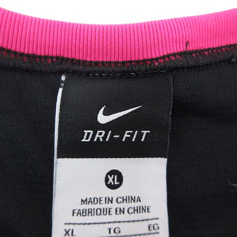 ナイキ Nike Tシャツ カットソー 半袖 トレーニング スポーツウエア ヨガ クルーネック Xl ゆったりサイズ ピンク 黒 ブラック R レディース 070 ベクトルパーク