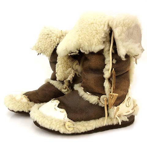 ビルケンシュトック BIRKENSTOCK ムートンブーツ レザー 切替 ボア 