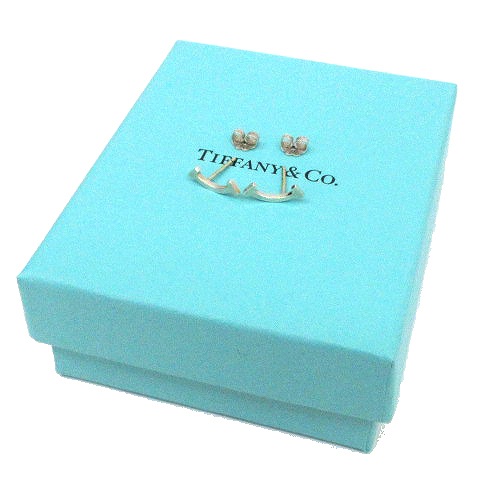 ティファニー TIFFANY & CO. AG925 Tスマイル ピアス SV925 両耳 箱 
