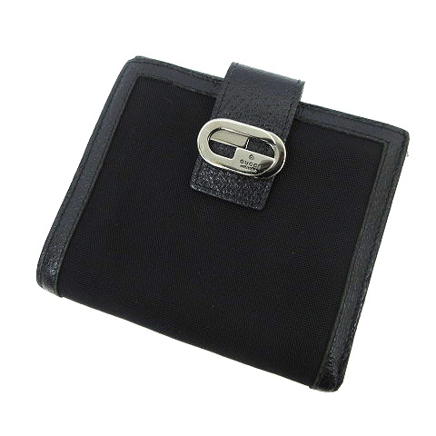 GUCCI 二つ折り財布 黒 レザー GGロゴ GUCCI グッチ GG Off The Grid オフザグリッド ロゴレザーパッチ
