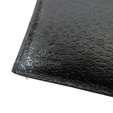 GUCCI 二つ折り財布 黒 レザー 財布 二つ折り レザー ロゴ 黒 ブラック（2024/05/29買取