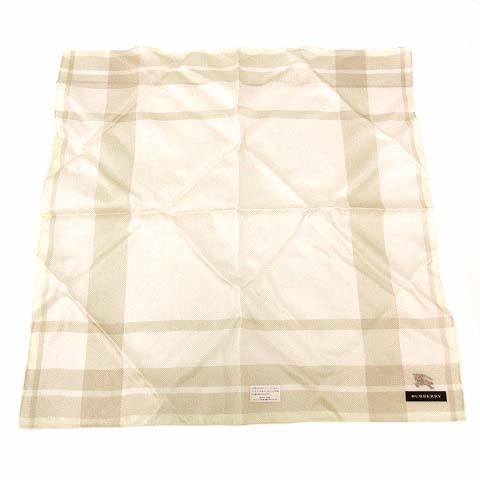 未使用品 バーバリー Burberry ハンカチ タオルハンカチ 2枚セット コットン チェック ストライプ ベージュ 紺 ネイビー R メンズ 070 ベクトルパーク