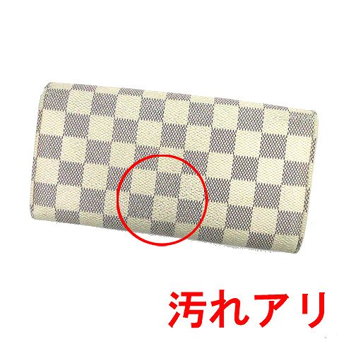 極上美品！ルイヴィトン ダミエ アズール サラ 長財布 ホワイト メンズ 
