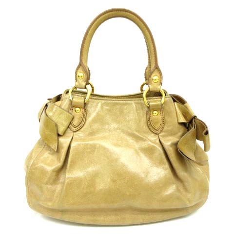 ミュウミュウ miumiu ハンドバッグ レザー ミニ サイドリボン ミュウミュウ miumiu ハンドバッグ レザー ミニ サイドリボン