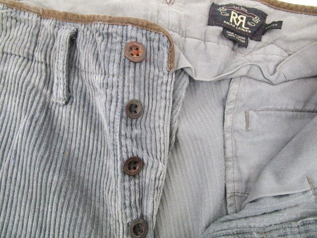 ダブルアールエル RRL パンツ ワーク ワイド コーデュロイ シンチ 