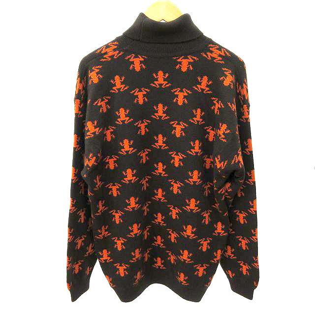 ダンヒル dunhill セーター カシミヤ100％ カエル 総柄 タートルネック 