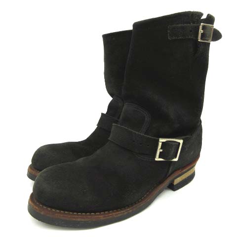 レッドウィング Redwing 10年製 スエード エンジニア ブーツ 74 レザー ワークブーツ Usa製 Usa9 5 D 27 5cm 黒 ブラック S メンズ 070 ベクトルパーク