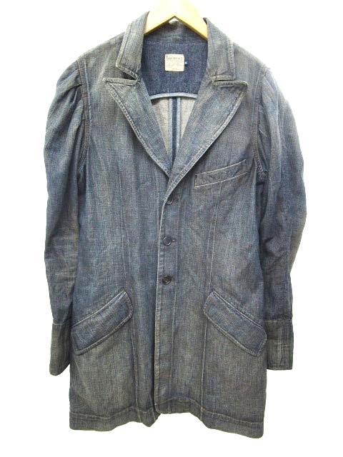 ラルフローレン Ralph Lauren チェスター コート ロング デニム 国内正規 フェイクポケット Used加工 コットン 大きいサイズ Xl インディゴ Nvw C メンズ 070 ベクトルパーク