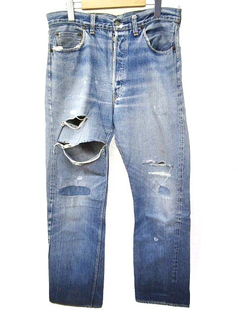 リーバイス Levi S ヴィンテージ 50s 501xx 後期 デニム パンツ オリジナル ベルトループオフセット ビッグe セルビッジ リペア有 コットン 33 L インディゴ 青 ブルー C メンズ 070 ベクトルパーク