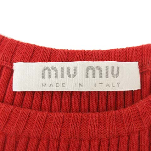 miumiu 赤ボーダー タンクトップ レッド miu miu ミュウミュウ タンクトップボーダー レッド ホワイト