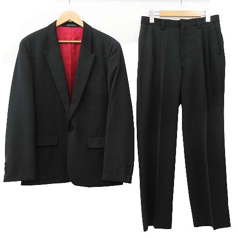 アニエスベーオム Agnes B Homme テーラードジャケット ノーブランド ツータックスラックスパンツ 2点セット フォーマル ビジネス 50 黒 ブラック R メンズ 070 ベクトルパーク