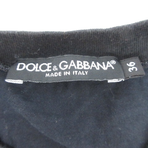 DOLCE&GABBANA ドルチェ＆ガッバーナ リボン カットソー ブラック ドルチェ&ガッバーナ ドルガバ DOLCE&GABBANA Tシャツ カットソー