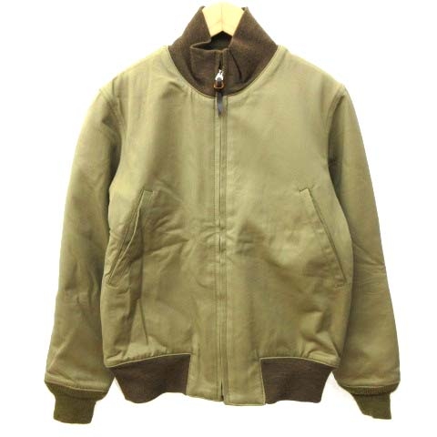 ザリアルマッコイズ The Real Mccoy S タンカースジャケット J A Dubow 実名復刻 フライトジャケット リブ メルトン ウール S カーキ C メンズ 070 ベクトルパーク