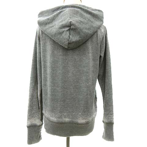 ダファー Duffer チャンピオン Champion パーカー ダブルジップ 薄手 ロゴ刺繍 フード Used加工 M グレー R レディース 070 ベクトルパーク