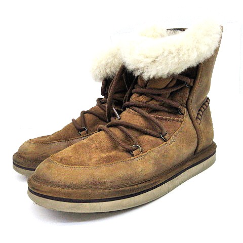 アグ UGG ☆AA☆ ムートンブーツ 1007710 レザー ミドルカット レース 