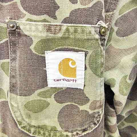 カーハート Carhartt ヴィンテージ ハンティング ジャケット カバーオール ダックハント カモ 迷彩 キャンバス キッズ 12 緑 グリーン K キッズ 070 ベクトルパーク