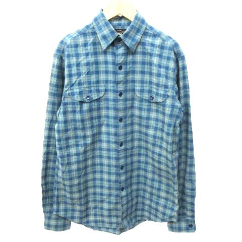 ダブルアールエル RRL シャツ 長袖 ヴィンテージ加工 ワーク チェック 