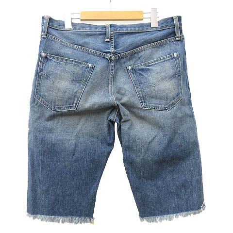 アンユーズド Unused カットオフデニムショーツ ハーフパンツ セルビッジ ダメージ Used加工 3 インディゴ 青 ブルー R メンズ 070 ベクトルパーク