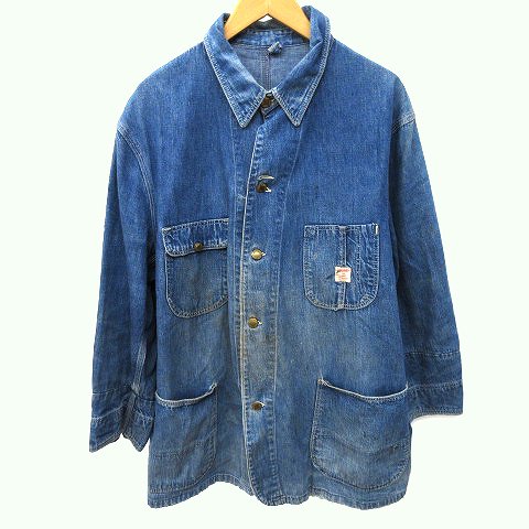 ヴィンテージ Vintage 60s Sunforized カバーオール デニム ワーク ジャケット リペア有 L 青 ブルー K メンズ 070 ベクトルパーク ヴィンテージ Vintage 60s Sunforized カバーオール デニム ワーク ジャケット リペア有 L 青 ブルー K メンズ 070 ベクトルパーク