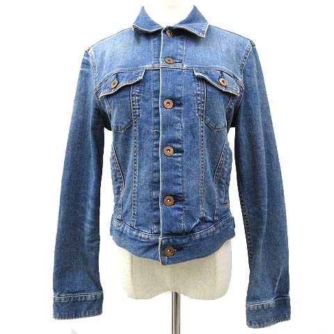 グローバルワーク Global Work デニム ジャケット ブルゾン ストレッチ イージー L インディゴ 青 ブルー R1415 レディース 070 ベクトルパーク