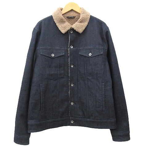 プラステ Plst 19aw デニムボアブルゾン ジャケット ピマコットン Xl 茶 ブラウン 紺 ネイビー Ibs91 R メンズ 070 ベクトルパーク