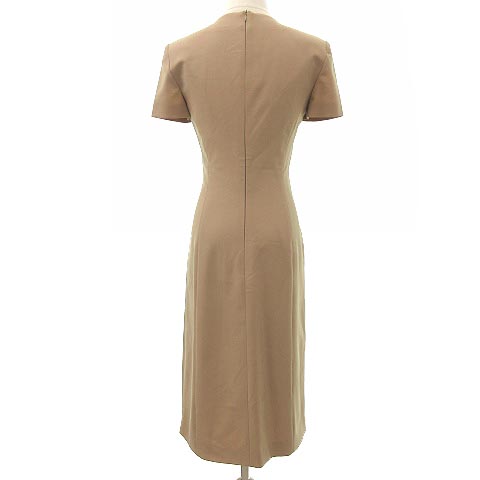 マーニ Mani ワンピース 半袖 半袖 フロントスリット タイト Iライン ウール 38 ベージュ Ibs91 R レディース 070 ベクトルパーク