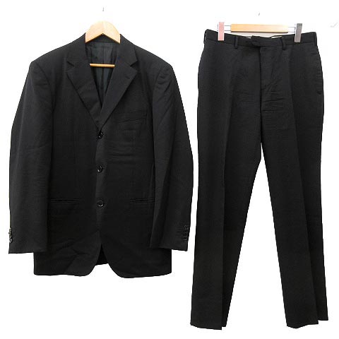 グリーンレーベルリラクシング ユナイテッドアローズ Green Label Relaxing スーツ セットアップ 上下 シングル 3b 総裏地 ウール 無地 ビジネス フォーマル 46 黒 ブラック Ibs91 R0211 メンズ 070 ベクトルパーク