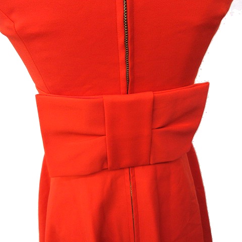 ケイトスペードkate spadeバックリボンワンピース赤#0