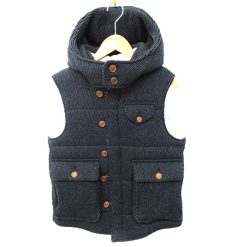 イール Eel エレベスト 中綿ベスト ウール フード2way フーデッド M 黒 ブラック Ibs91 K メンズ 070 ベクトルパーク