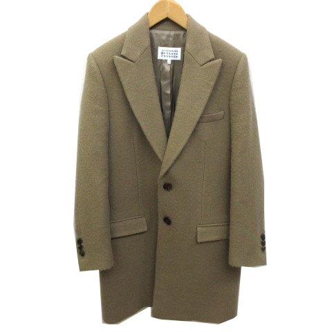 マルタンマルジェラ Martin Margiela 10 15aw チェスターコート ロング丈 メルトン 国内正規 ウール 44 S 茶 ブラウン Ibs93 C メンズ 070 ベクトルパーク