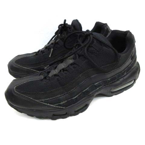 ナイキ Nike スニーカー Air Max 95 Essential Triple Black エアマックス95 エッセンシャル トリプルブラック 009 レザー 27 5cm 黒 ブラック C メンズ 070 ベクトルパーク