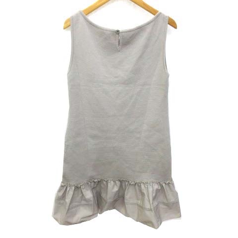 マドーレ Madre ワンピース ひざ丈 ノースリーブ ニット切替 レーヨン 40 L グレー Ibo1 C レディース 070 ベクトルパーク