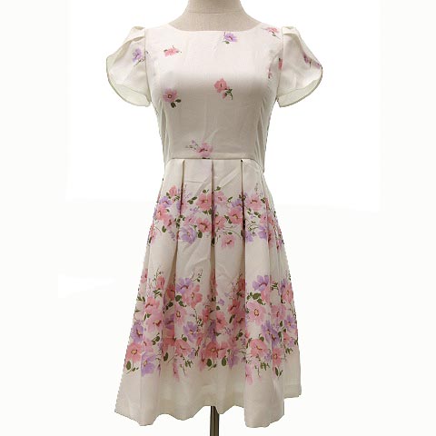 レッセパッセ Laisse Passe クラシカル フラワーパネル ワンピース 半袖 ミニ タック フレア 花柄 チューリップスリーブ 34 ピンク 白 ホワイト R0214 レディース 070 ベクトルパーク レッセパッセ Laisse Passe クラシカル フラワーパネル ワンピース 半袖 ミニ タック フレア 花柄 チューリップスリーブ 34 ピンク 白 ホワイト R0214 レディース 070 ベクトルパーク