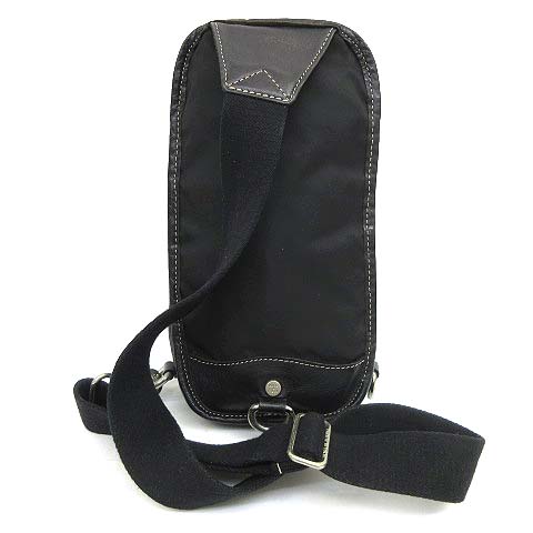 オロビアンコ Orobianco ボディバッグ ナイロン Limonta ミニ ショルダーバッグ 小型バッグ 裏地ロゴ刺繍 黒 ブラック S メンズ 070 ベクトルパーク