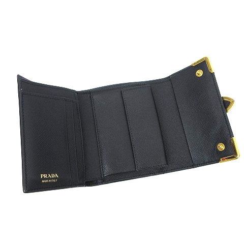 プラダ PRADA カイエ レザー 3つ折り財布 CAHIER サフィアーノ