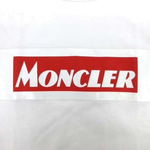 モンクレール MONCLER 19AW Tシャツ ボックスロゴ 半袖 E20918048450 国内正規 コットン M 白 ホワイト C031704 メンズ