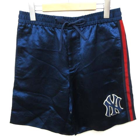 グッチ GUCCI 19SS ショートパンツ 534964 光沢 サテン NY Yankees 