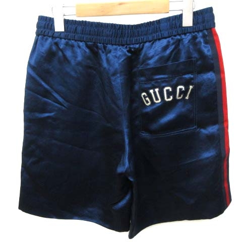 グッチ GUCCI 19SS ショートパンツ 534964 光沢 サテン NY Yankees 