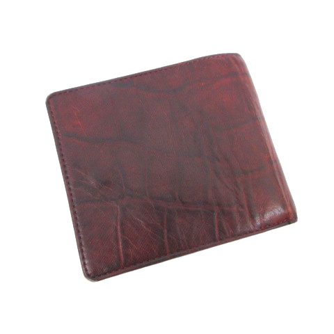 アニアリ Aniary 二つ折り財布 レザー クロコ型押し 12 000 エンボス ウォレット 赤 レッド エンジ K メンズ 070 ベクトルパーク