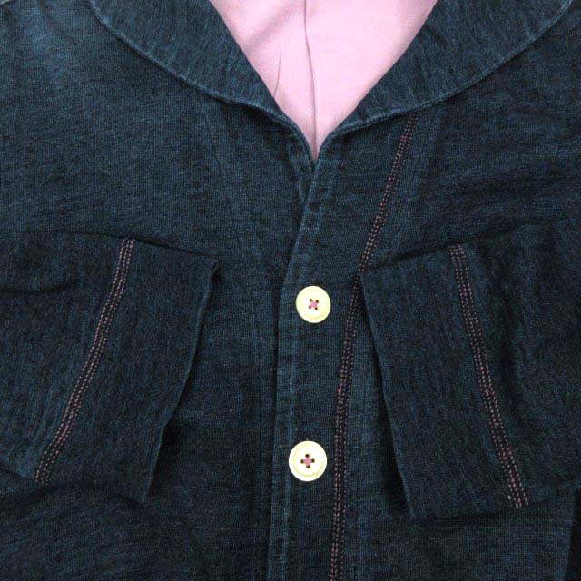 再入荷 パラスパレス Pallas Palace ワンピース ひざ丈 長袖 ショールカラー コットン 3 L インディゴ染 青 ブルー 21年最新海外 Lovemesomegadgets Com