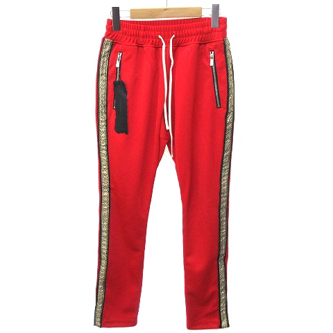 未使用品 バックボーン Back Bone 19ss トラックパンツ 19ss Js11 Metallic Lined Truck Pants サイドライン スリム ジャージ イージー M 赤 レッド K0411 メンズ 070 ベクトルパーク