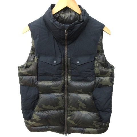 ソフネット SOPHNET. × FRAGMENT DESIGN ダウンベスト 切替 迷彩柄 