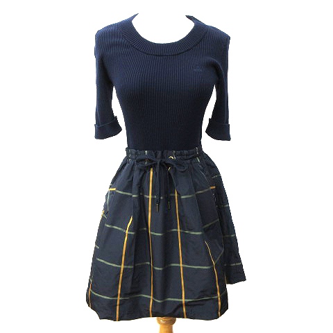 バーバリーブルーレーベル BURBERRY BLUE LABEL 14AW ワンピース ひざ 
